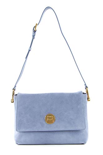 COCCINELLE Liya Suede Handbag Pacific Blue/Pacific Blue