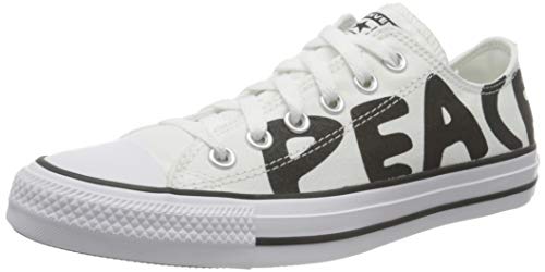 Converse Taylor All Star Peace, Zapatillas Unisex Adulto, White, 42 EU