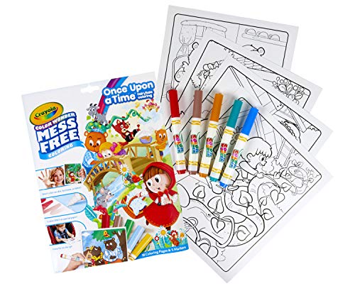 Crayola - Color Wonder-Coloring Set con 18 páginas 5 rotuladores sin mancha, sujeto a una vez: cuentos para colorear, 75-7142