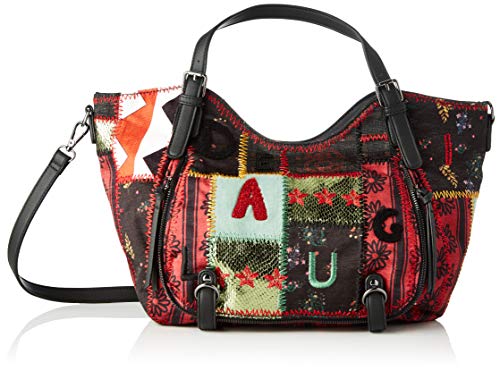 Desigual Bag Patch 1970 Rotterdam, Bandolera para Mujer, Grün (Green Aloe), 30x15x31 centimeters (B x H x T)