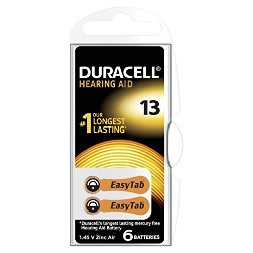 Duracell Pila de audífono PR48 6er Blister, 1,45V, Zink-Luft