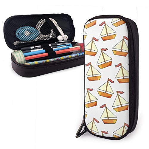 Estuche Escolar de Gran Capacidad, Bolsa de Lápiz Organizador para Material Papelería con Cremallera Doble Mástil de vela oceánica para Hombre Mujer Estudiante en Escuela Oficina