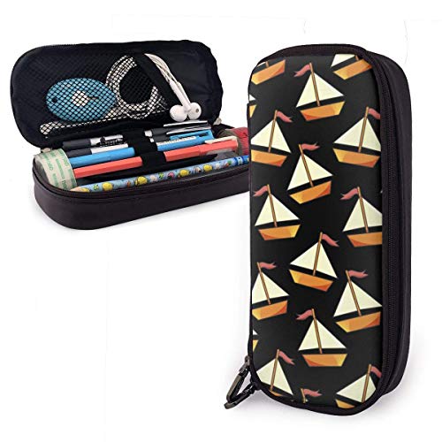 Estuche Escolar de Gran Capacidad, Bolsa de Lápiz Organizador para Material Papelería con Cremallera Doble Mástil de vela oceánica para Hombre Mujer Estudiante en Escuela Oficina