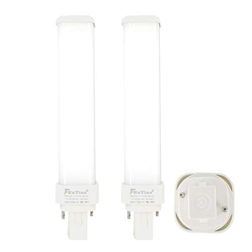 FExYinz Pack de 2 G24D-1 G24D-2 G24D-3 LED Bombilla 2 años de garantía 11 Watt Blanco natural 4000K 1100 Lúmenes Ra 90 Enchufar 2 Clavija PL Lámpara LED Bombilla Compacta G24 LED Tubo Luz