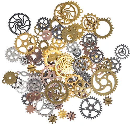 FOCCTS 100 Gramos Steampunk Engranajes de Reloj Cogs Metal Colgante para Joyería DIY Manualidades Bisuteríamanualidades