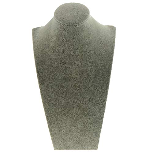 freneci Collar Cadena Exhibición Busto Decoración Soporte de Joyería Soporte Maniquí de Medio Cuerpo - Gris, 29cm