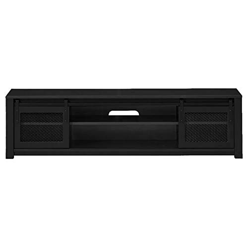 Gabinete de TV El centro de entretenimiento del gabinete TV tiene capacidad para el gabinete de TV de 65 pulgadas con puerta de malla deslizante para TV ( Color : Walnut , Size : 59x15.5x16inches )