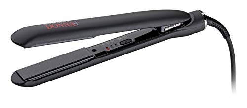 GAMMAPIU' Professional Plancha Para El Cabello Donna+, 100% Made In Italy, Hierro, Cerámica Polvo De Diamante, Efecto Liso Largo, 3 Temperaturas Ajustables, Calentamiento, Apagado Automático