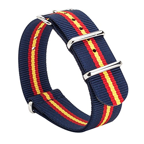 Gemony NATO Strap Prima balístico Nylon Correa de Reloj (18mm,20mm,22mm) WB-105