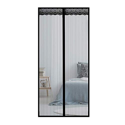 GUOGAI Cortina Mosquitera Magnetica, 80x265cm(31x104inch) Mosquiteras a Medida Fácil de ensamblar Mantiene Insectos afuera para Cortina de la Puerta, Negro