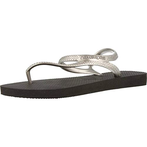 Havaianas Flash Urban, Sandalias para Mujer, Multicolor (Black/Silver), 37/38 EU