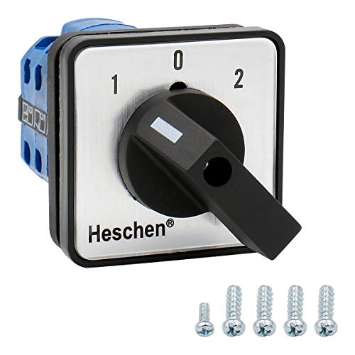 Heschen Interruptor de cambio universal de selector de leva giratorio SZW26-20/D303.3 660V 20A 3 Posiciones 3 Fase 12 Terminales CE