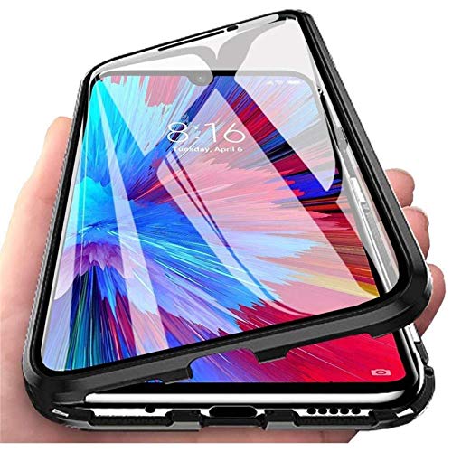 IBEX Funda para OPPO A53 / A53S, Carcasa Adsorción Magnética 360 Grados Protección Delantera y Trasera de Transparente Vidrio Templado Cover, Fuerte de Metal Bumper Cubierta Case