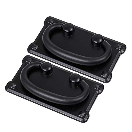 INCREWAY 2 Set 95 * 52mm Manijas para Muebles, Zinklegierung Negro Muebles Anillo Tirador Perillas Armario de Cajón Manija del Armario