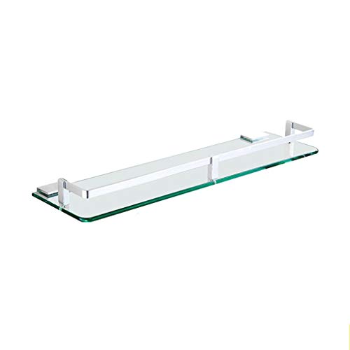 Iyan Cuarto De Baño De Cristal Sheelf Planta De Montaje En Pared Estante, De Pared Plato De Cristal De Aluminio del Espacio De Baño, Accesorios De Baño (Size : 45cm)