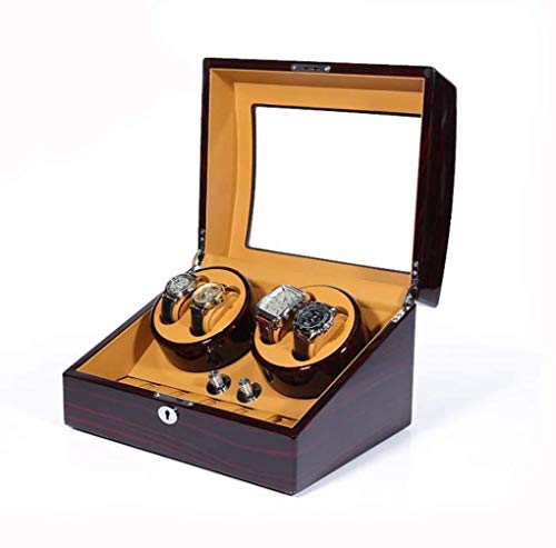 J-Cajas De Reloj 4 + 6 Watch Winder Caja De Presentación con 5 Modos, Reloj Automático Winder con Quiet Mabuchi Motor, Bajo Nivel Sonoro (Color : A)