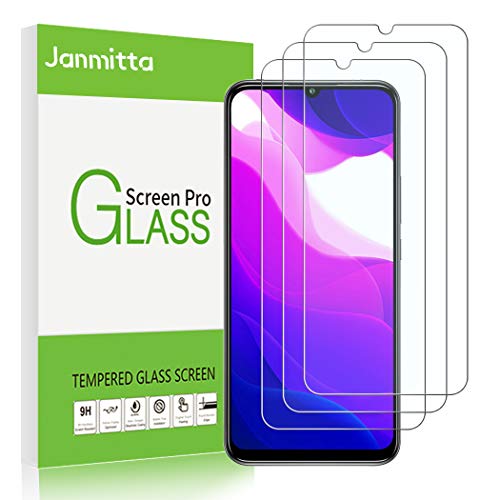 Janmitta para Xiaomi Mi 10 Lite 5G Protector de Pantalla [3 Piezas], 9H Dureza [Alta Definicion] [Fácil de Instalar] Cristal Vidrio Templado Film para Xiaomi Mi 10 Lite 5G