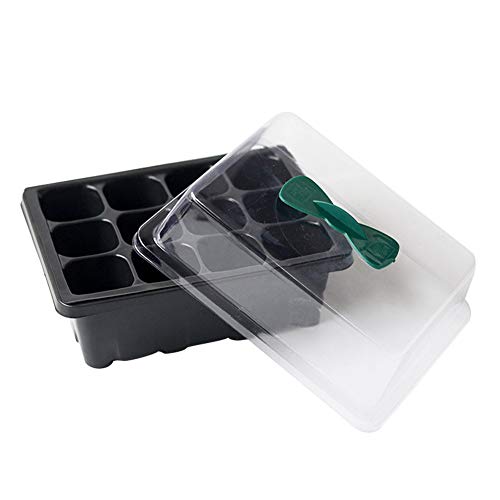 Jorzer Semillas De Plantas Starter Box Kit a Partir De Plántulas Crecen Bandeja 12 Células con Efecto Invernadero Dome Base De Semillas 1pc Creciente