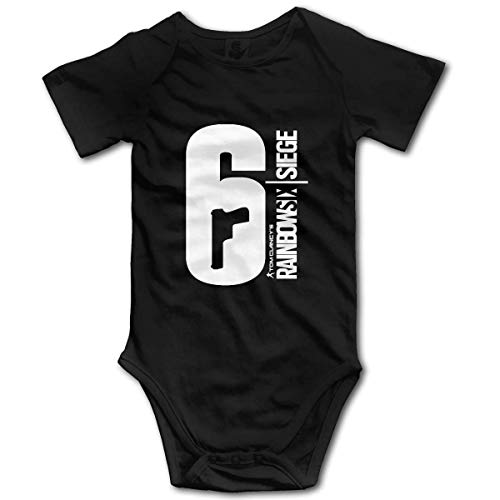 JYRJ Rainbow Si-ege Six Baby Bodysuits Short Sleeve Infant Onesuits Jumpsuit Romper Outfit,Cotton