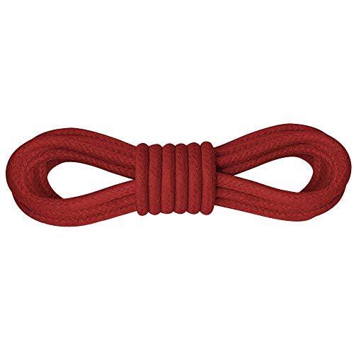 Kilter Cordones Finos Redondos de Algodón 100% para Zapatos Oxford, Zapatos Casuales y de Moda - ø 2.5 mm - Lunghezze 60-150 cm - Rojo - 90cm (2 pares)