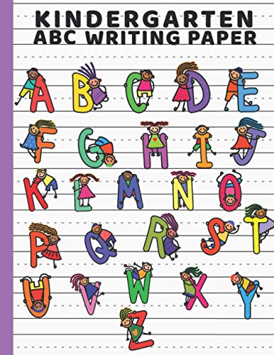 Kindergarten Writing Paper: Dotted Mid Lines For ABC Kids | 150 Pages | Large Size | For Handwriting Practice