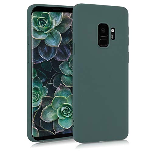 kwmobile Funda Compatible con Samsung Galaxy S9 - Carcasa de TPU Silicona - Protector Trasero en Azul Verdoso