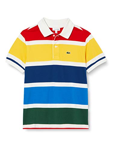 Lacoste PJ1408 Camisa de Polo, Farine/Multico, 3 Años para Niñas