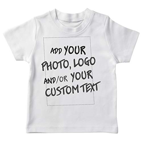 lepni.me Camiseta para Niño/Niña Regalo Personalizado, Agregar Logotipo de la Compañía, Diseño Propio o Foto (7-8 Years Blanco Multicolor)