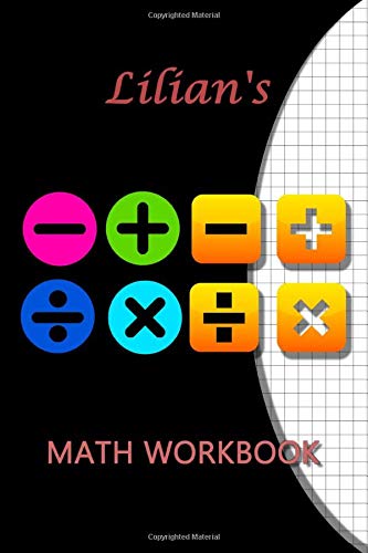 Lilian's Math WorkBook: Lilian Personalised Maths / Graph paper / Grid / Geometric 6x9 - Symbol Theme