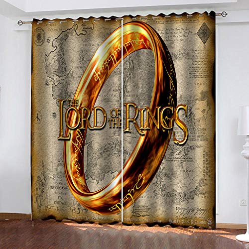 LOVEXOO Cortinas Opacas Joyas de Oro Cortinas Termicas Aislantes Modernas Frio Calor Reduccion Ruido Proteccion Intimidad/para Probador Dormitorio Oficina,2 Paneles 140x245cm(An x Al)