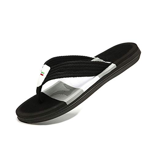 MARLU Zapatillas para Hombre Chanclas Sandalias Suaves de EVA Antideslizantes, Tapete de Yoga Tobogán Suave para Viajes En La Playa, Barbacoa, Paseos, Regalos para Papá, Tamaño (40-45),Negro,41