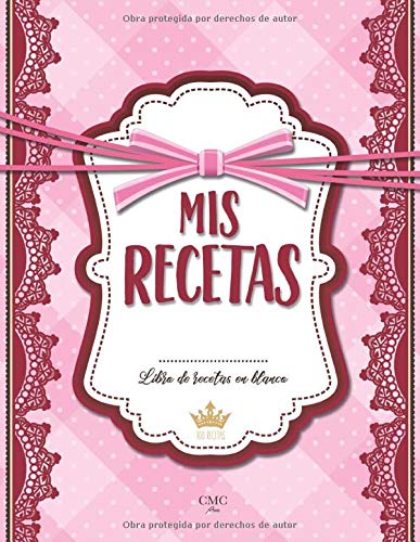 Mis Recetas: Libro de recetas en blanco (Para 100 recetas, aprox. A4, rosa)