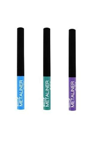 Miss Cop – Eyeliner Metaliner Glitter -1 Turquesa (lagon) + 1 verde (esmeralda) + 1 morado (lote de 3 productos)