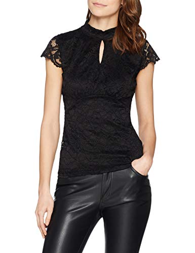 Morgan Tshirt Dentelle DNEMA T-Shirt, Negro (Noir Noir), Medium (Talla del Fabricante: TM) Women's