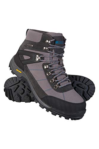 Mountain Warehouse Botas Impermeables Storm IsoGrip para Hombre - Duraderas - Parte Superior de Gamuza y Forro de Malla - Talón y Dedos Acolchados - para Senderismo Gris Oscuro 43