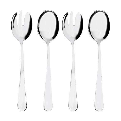 Mr. Spoon Colección Minimal Juegos de cubertería de Servir Acero INOX. (2 Set de Cubiertos para Ensalada 21 x 5 cm)