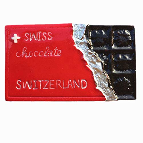 MUYU Magnet Chocolate Suizo Suiza Imán de Nevera 3D Regalo de Recuerdo Turístico Decoración de Cocina y Hogar Etiqueta Magnética Suiza Colección de Imanes de Nevera