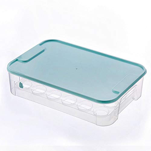 nuluxi Transparente Huevos Cajón Huevo Caja de Almacenamiento Plástico Huevo Contenedor con Tapa Frigorífico Apilable Caja Huevera Caja de Almacenamiento Práctica y Multifuncional para Refrigerador