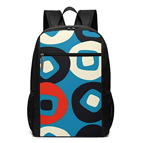 OMNVEQ Mochila Escolares Años 70 Geométrico Años 60 Años 70 Años 60, Mochila Tipo Casual para Niñas Niños Hombre Mujer Mochila para Ordenador Portátil Viaje