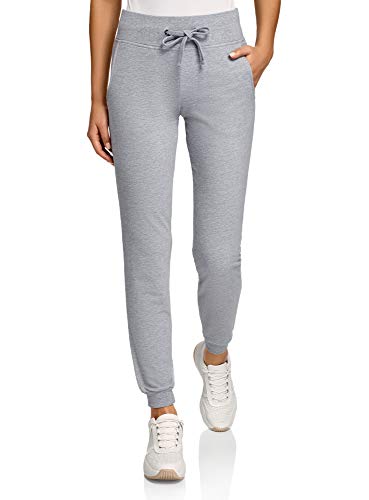 oodji Ultra Mujer Pantalones de Punto Deportivos, Gris, XL