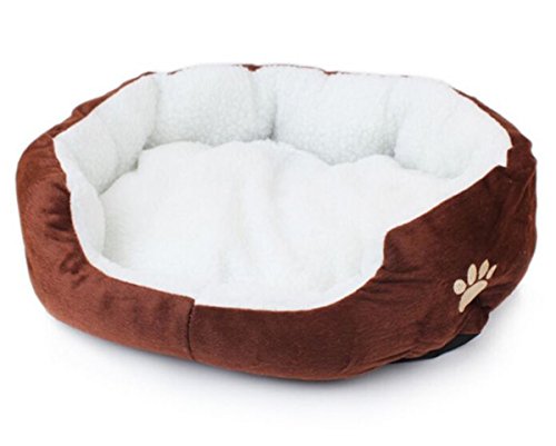 Orchidtent Cuero Precioso Redondo Cama De Mascota Para Gatos y Perros Pequeños