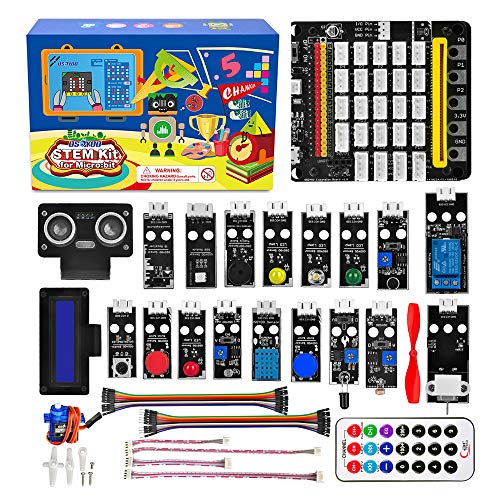 OSOYOO Starter Kit for BBC Micro:bit | Early STEM Education for Beginners and Kids | Ultimate Bundle Includes Plug & Play Development Board, 20 Sensors & More | Create Circuits and Integrate With Toys