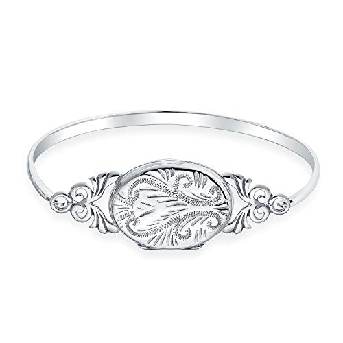 Pulsera Brazalete Estilo Medallon De Recuerdos Estilo Antiguo De Plata Esterlina Soporta Fotografias Para Mujeres