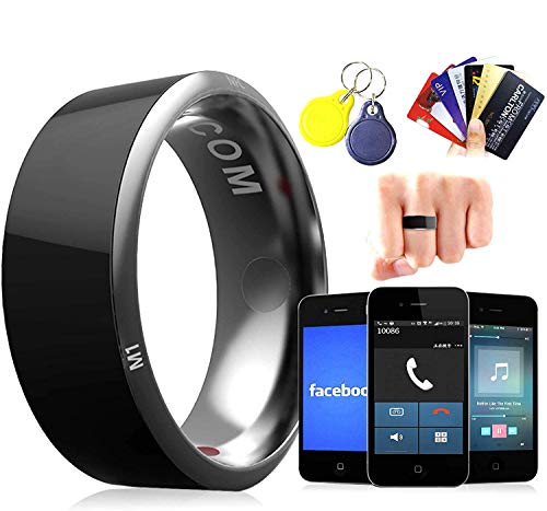 PURROMM Smart NFC Finger Ring, Door Access Administre Dispositivos y Aplicaciones Android Premium Titanium Steel Smart Ring para Hombres y Mujeres Tarjeta de autobús Pago rápido,11