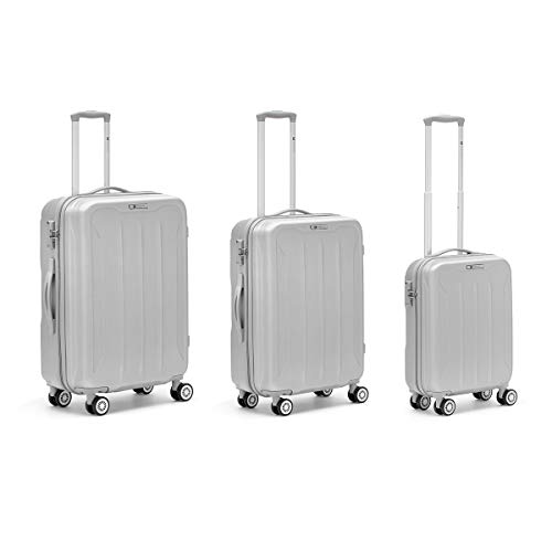 R Roncato Flight Set Da 3 Trolley Trolley para portátil 76 Centimeters Plateado (Argento)