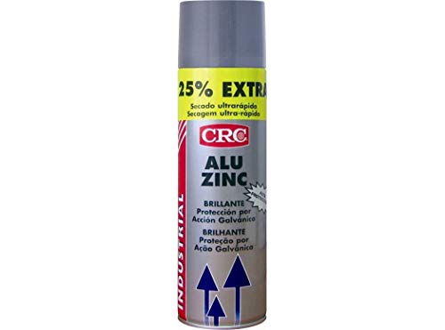 RC2 Corporation 30712-AA CRC 30712-AA-ALUZINC INDUSTRIAL Galvanizado en frío. Acabado brillo. Profesional 500 ml, Negro