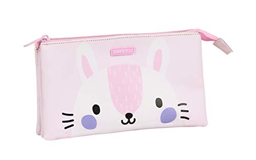 Safta 812070744 Estuche portatodo Triple Escolar Rabbit