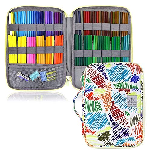 SFF Papelería 96 Agoles Escuela Caja Lápiz Lindo Cartucho Grande para Niñas Muchachos MÁSP MAILCASA Gran Bolsa de Pen Bolsa Bolsa de Oficina Kit Dispensadores (Color : Color Line)