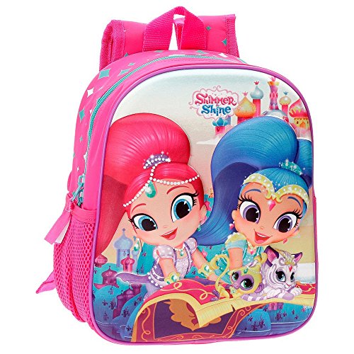 Shimmer and Shine Shiny Mochila Preescolar frontal 3D Multicolor 21x25x8 cms Poliéster 5.25L