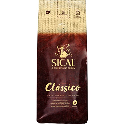 Sical 5 Stars deliciosos granos de café tostados portugueses de 1 kg (2 bolsas = 2 kg)